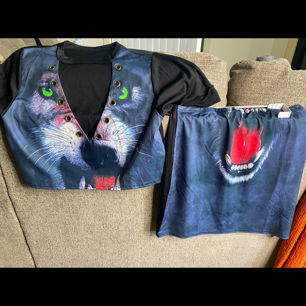 2 piece skirt and top